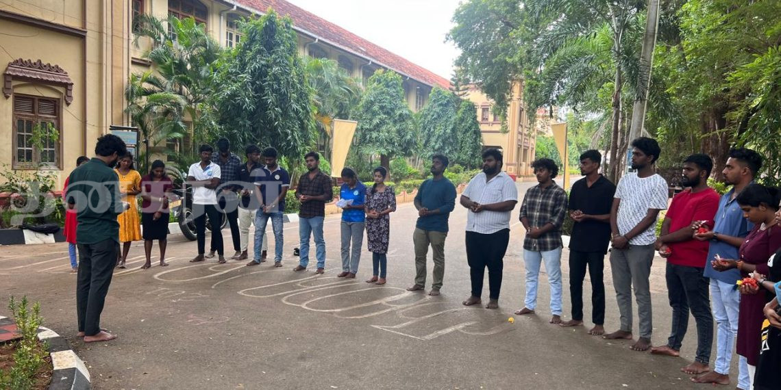 யாழ்ப்பாண பல்கலைக்கழகத்தில் நடைபெற்ற ஆழிப்பேரலை நினைவேந்தல்!