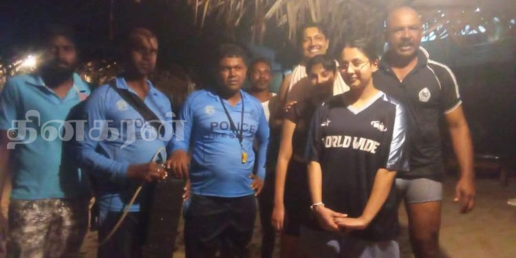 சுழியில் சிக்குண்ட 3அமெரிக்க பிரஜைகளை காப்பாற்றிய பொலிஸார்!