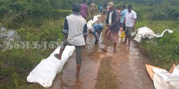 குச்சவெளி கைநாட்டான் குளக்கட்டினை பாதுகாக்கும் வேலைகள் ஆரம்பம்..!