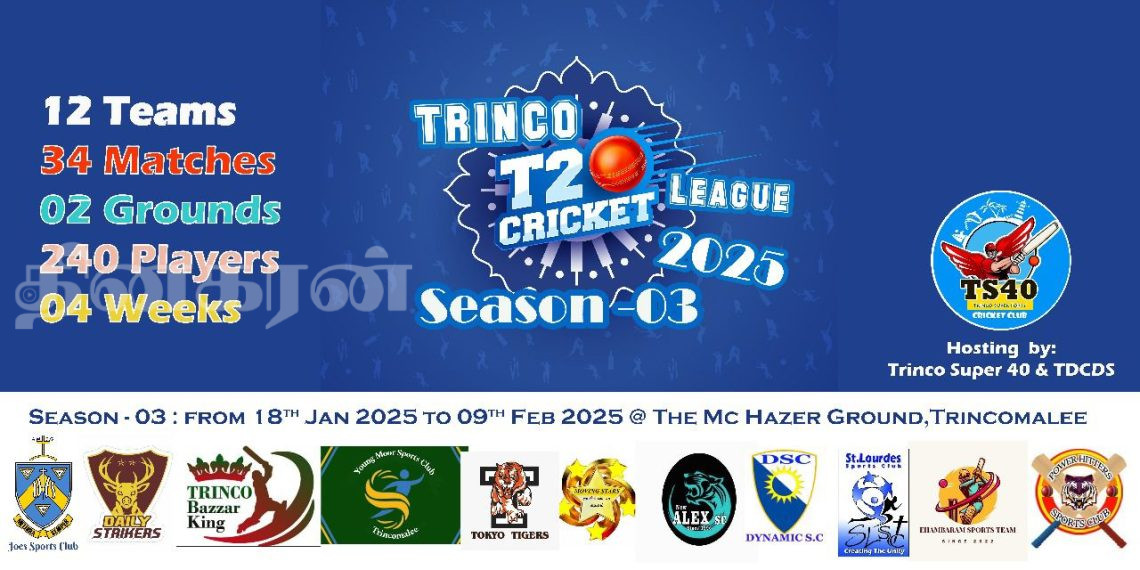 திருக்கோ T20 லீக் 2025 – மூன்றாவது பருவம்!