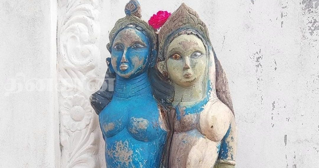 வடமராட்சி கடற்கரையில் கரையொதுங்கிய சிலை.!