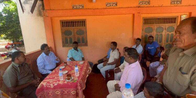 வவுனியா வடக்கு தமிழரசுக் கட்சியின் பிரதிநிதிகளுக்கும் ரவிகரன் எம்.பிக்கும் இடையே சந்திப்பு.!