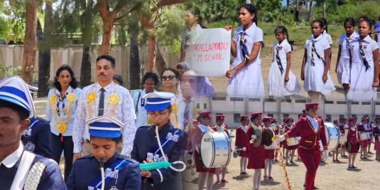 சிறப்பாக இடம்பெற்ற பெண் சாரணர் படையணியின் அணிவகுப்பு நிகழ்வு..!