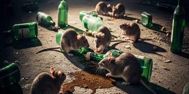 எலி மதுவை குடித்து விட்டதாக வினோத குற்றச்சாட்டு!