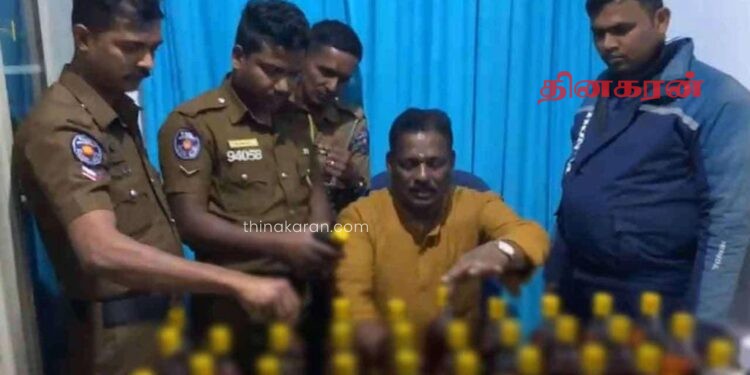 மதுபான போத்தல்களுடன் ஒருவர் கைது!