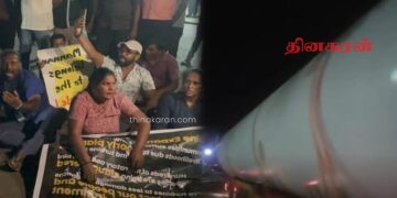 மன்னாரிற்குள் கொண்டு வரப்பட்ட உதிரிபாகங்கள்; தடுத்த மக்கள் மீது பொலிஸார் தாக்குதல்!