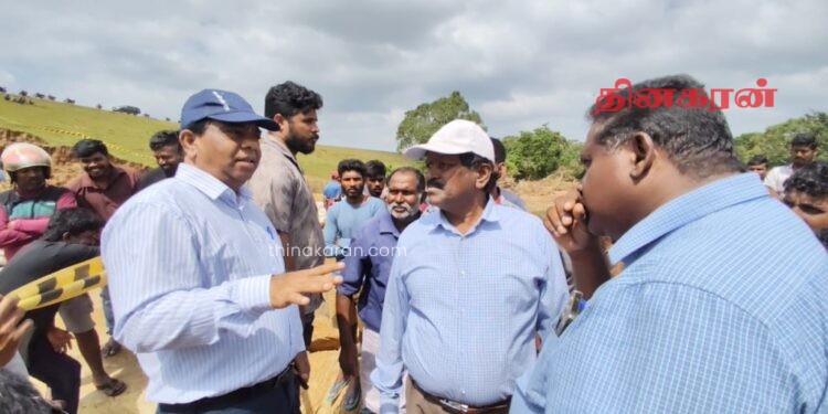 முத்தையன்கட்டுக் குளத்திற்கு நேரடி கள விஜயம் மேற்கொண்ட ரவிகரன் எம்.பி!