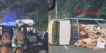 இன்று அதிகாலை இடம்பெற்ற கோர விபத்து.!