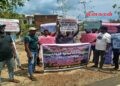 வடமராட்சி கிழக்கு பிரதேச செயலகத்திற்கு முன்பாக அமைதிப் போராட்டம்.!