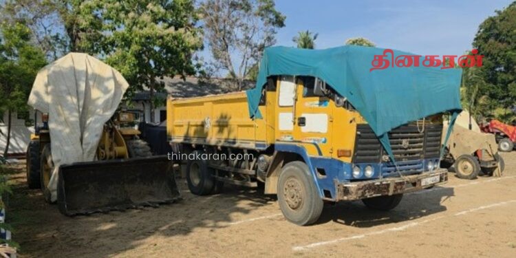 சட்டவிரோத மணல் அகழ்வில் ஈடுபட்ட வாகனங்கள் பறிமுதல்; சாரதிகள் கைது.!