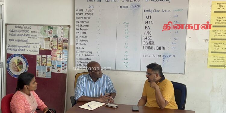 நெடுங்கேணி வைத்தியசாலைக்கு சத்தியலிங்கம் எம்பி களவிஜயம் ; பிரச்சினைகள் தொடர்பில் நேரில் ஆராய்ந்தார்.