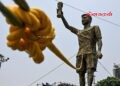 உடைந்து விழும் அபாயத்தில் மெஸ்ஸியின் சிலை!