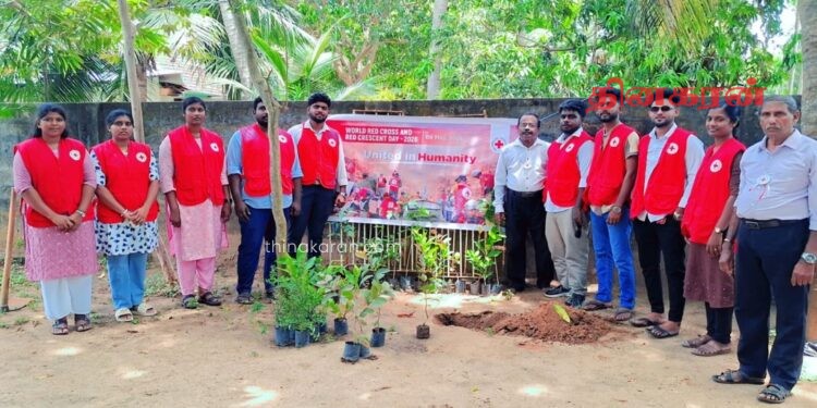 உலக செஞ்சிலுவை தினத்தை முன்னிட்டு யாழில் மரநடுகை நிகழ்வு.!