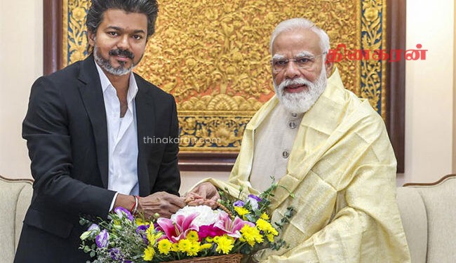 பிரதமர் நரந்திரமோடியை சந்தித்தார் தமிழக முதல்வர் விஜய்