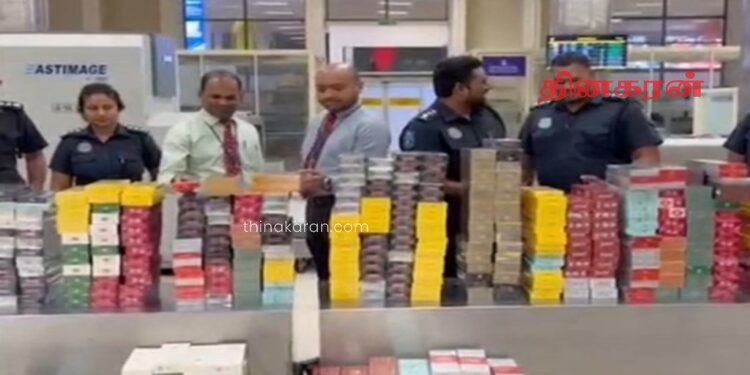 வெளிநாட்டு சிகரெட்டுகளுடன் 14 சீனர்கள் கைது.!
