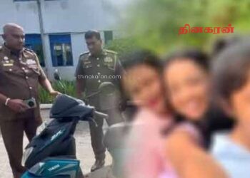 உந்துருளியில் தலைக்கவசம் இன்றி பயணம்; சிக்கிய பெண்கள்.!