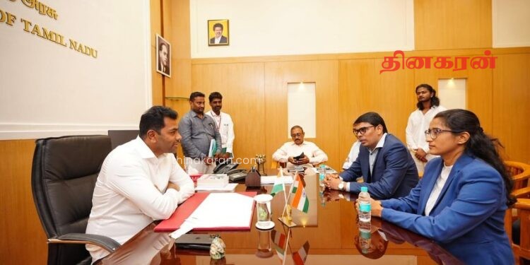 தமிழக அமைச்சர் ஆதவ் அர்ஜுனாவை நேரில்சந்தித்துப் பேசிய இலங்கை எம்.பி. அர்ச்சுனா!