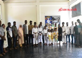 கராத்தே சாம்பியன்ஷிப் போட்டியில் கலந்து கொள்ள செல்லும் மாணவி உட்பட ஐவர் கௌரவிப்பு.!