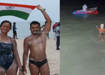 பெங்களூரு தம்பதியினர் இலங்கையிலிருந்து இந்தியாவிற்கு நீந்திச் சென்று சாதனை!