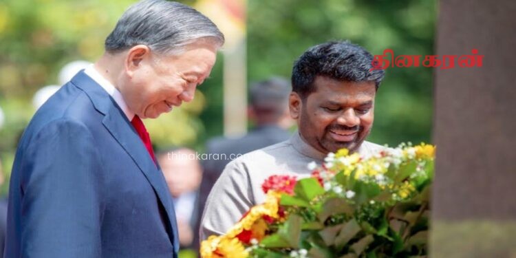 வியட்நாம் சோசலிசக் குடியரசின் ஜனாதிபதி ஹோ சி மின் உருவச்சிலைக்கு மலரஞ்சலி.!