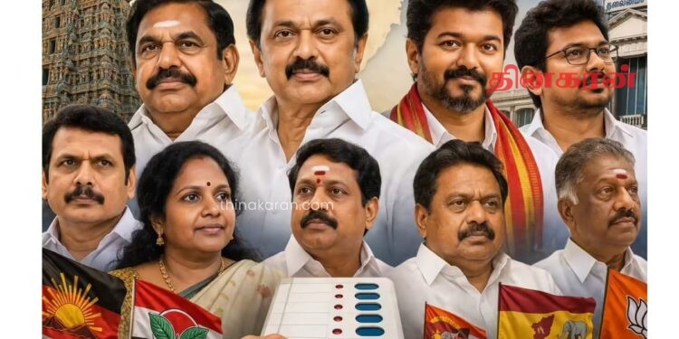 2026 தேர்தல்: தவெக vs திமுக vs அதிமுக.. முன்னிலையில் யார்?