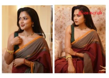 சேலையில் அழகிய போஸ் கொடுத்த அமலா பால்!