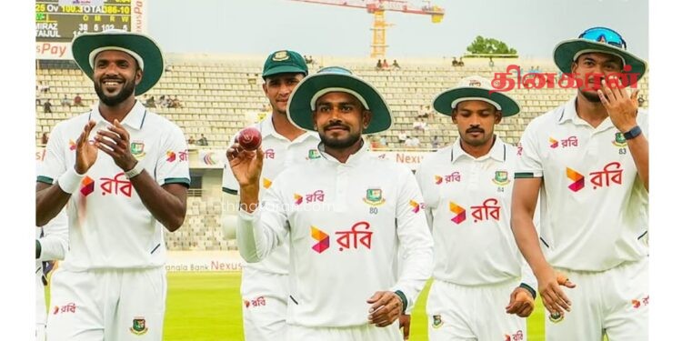 பாகிஸ்​தானுக்கு எதிரான டெஸ்டில் வங்கதேசம் முன்னிலை!