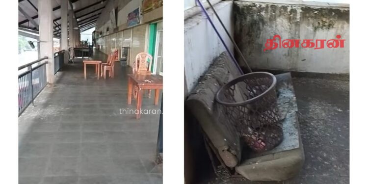 சுகாதார சீர்கேட்டுடன் உள்ள கினிகத்தேன அரச பேருந்து நிலையம்!!