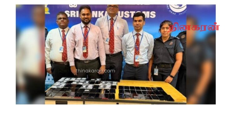 87 மொபைல்களுடன் மூன்று சீனர்கள் விமான நிலையத்தில் கைது!
