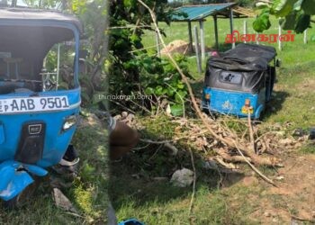வயலுக்குள் குடைசாய்ந்த முச்சக்கரவண்டி; பெண் ஒருவர் உயிரிழப்பு.!