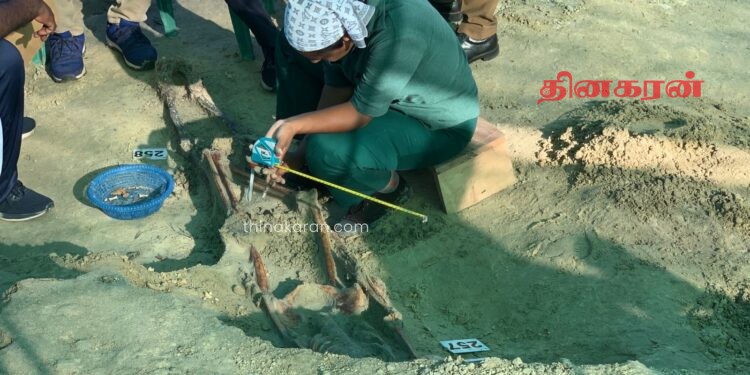 செம்மணி மனித புதைகுழியில் தோண்டத் தோண்ட எலும்புக்கூடுகள்!