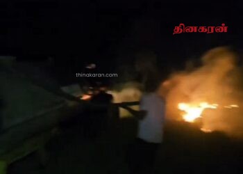 கற்கோவளத்தில் சம்பு புற்தரையில் தீப்பரவல் – துரித நடவடிக்கையால் தீ கட்டுக்குள்.