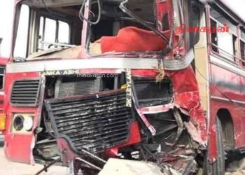 சாரதிக்கு ஏற்பட்ட திடீர் மாரடைப்பு; பேருந்து விபத்து.!