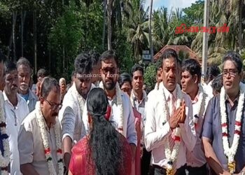 நெல்லினை உலரவிடும் தளம் அமைப்பதற்கான அடிக்கல் நாட்டும் நிகழ்வு.!