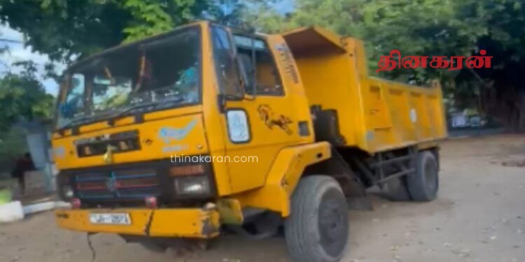 சட்டவிரோதமாக மணல் ஏற்றிச் சென்ற வாகனம் கைப்பற்றல்.!