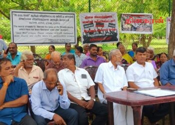 வலிகாமம் வடக்கில் இராணுவ கொமாண்டோ பங்களா முன் 8 ஆவது வாரமாகவும் போராட்டம் முன்னெடுப்பு!