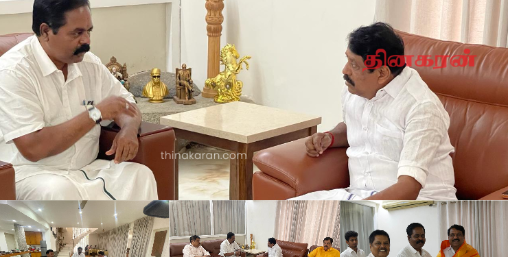 பாரதிய ஜனதா கட்சியின் தமிழ்நாடு மாநிலத் தலைவர் நயினார் நாகேந்திரனை சந்தித்தார் சிறீதரன் எம்.பி!
