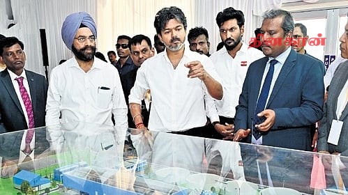 கடல்நீரைக் குடிநீராக்கும் திட்டப் பணிகளை நேரில் பார்வையிட்டார் முதல்வர் விஜய்!