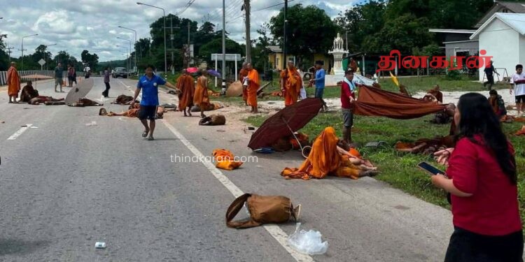 தாய்லாந்தில் கெப் ரக வாகனம் மோதி எட்டு தேரர்கள் பலி!